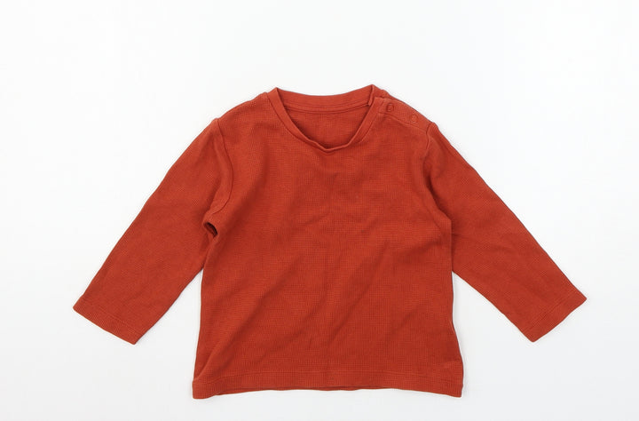 Marks and Spencer Boys Orange  Jersey Basic T-Shirt Size 12-18 Months