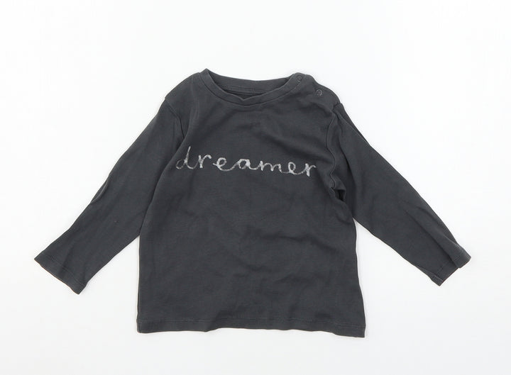 Marks and Spencer Boys Grey Batik Jersey Basic T-Shirt Size 12-18 Months - dreamer