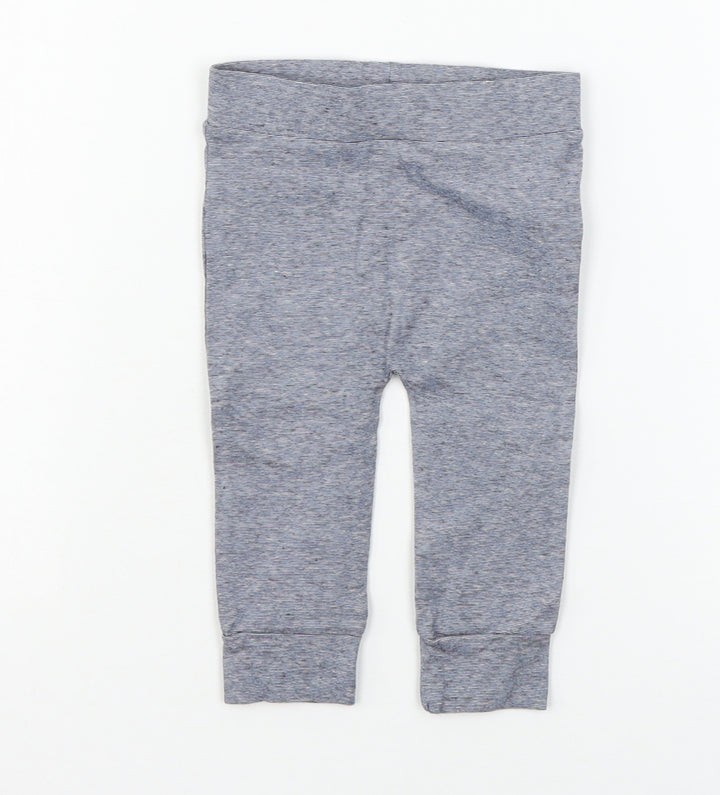 F&F Baby Blue Jersey Jogger Trousers Size 6-9 Months