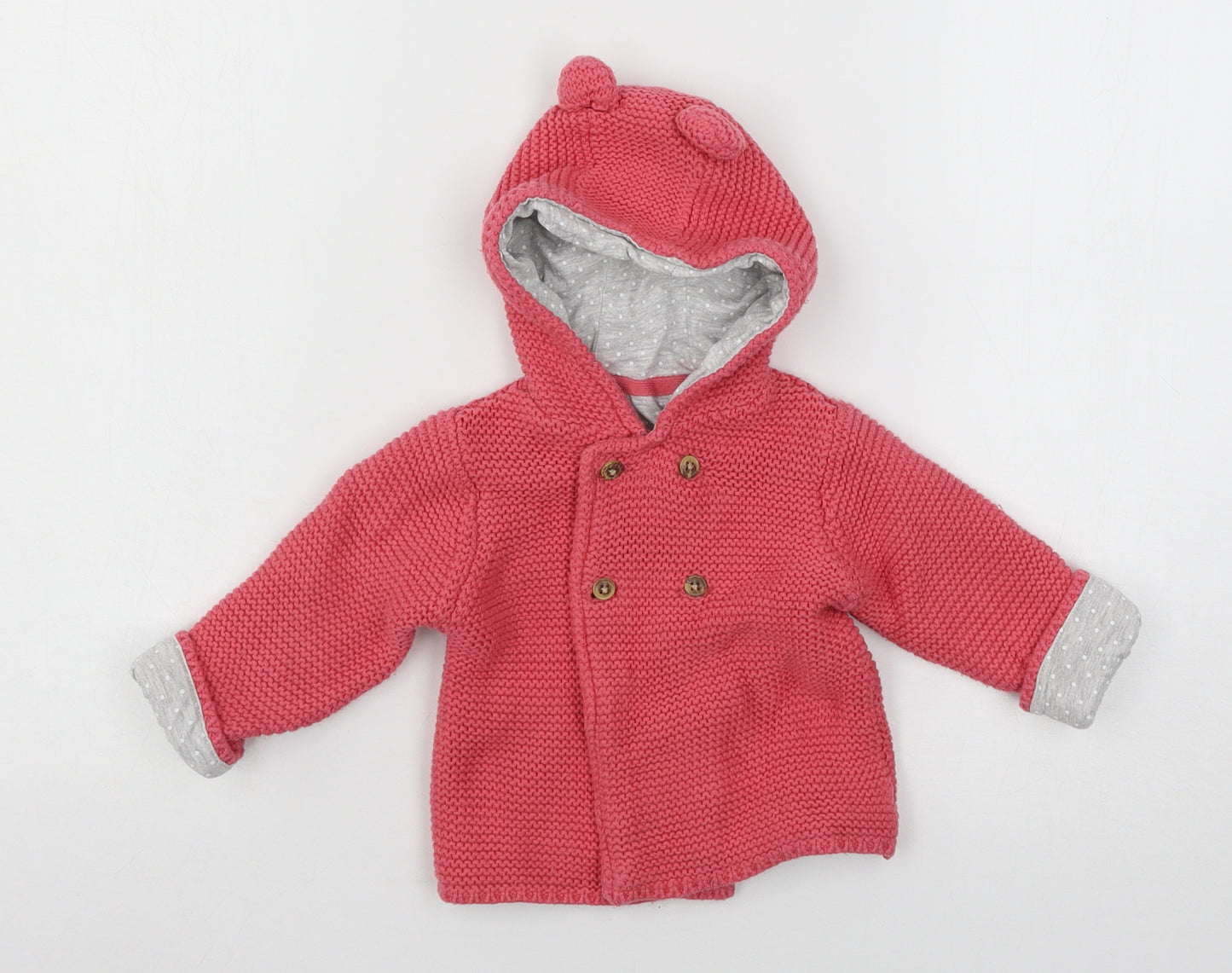 Marks and Spencer Girls Pink  Knit Jacket  Size 6-9 Months