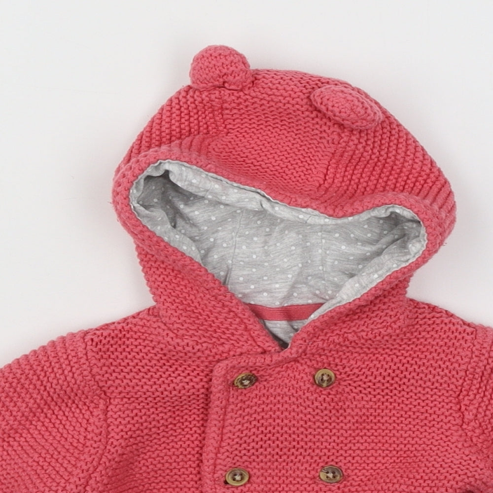 Marks and Spencer Girls Pink  Knit Jacket  Size 6-9 Months