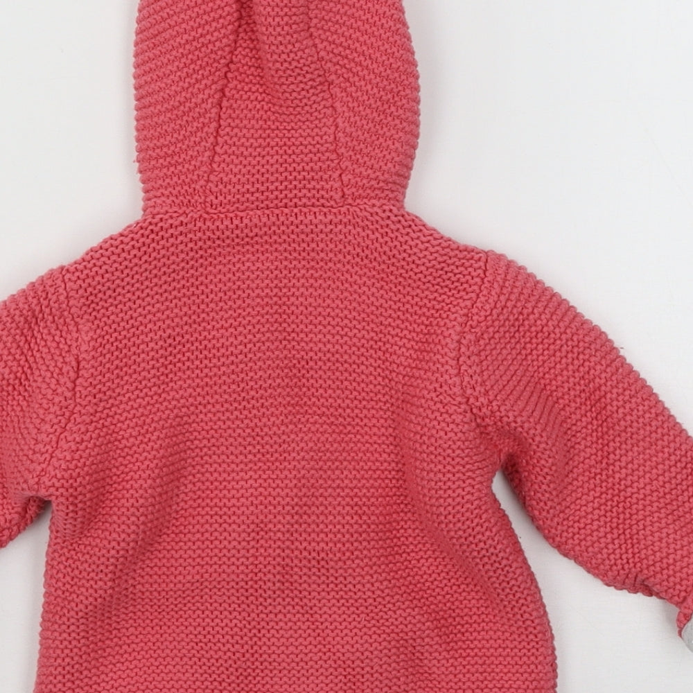 Marks and Spencer Girls Pink  Knit Jacket  Size 6-9 Months