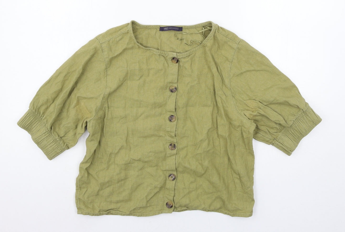 Marks and Spencer Womens Green   Basic Blouse Size 12