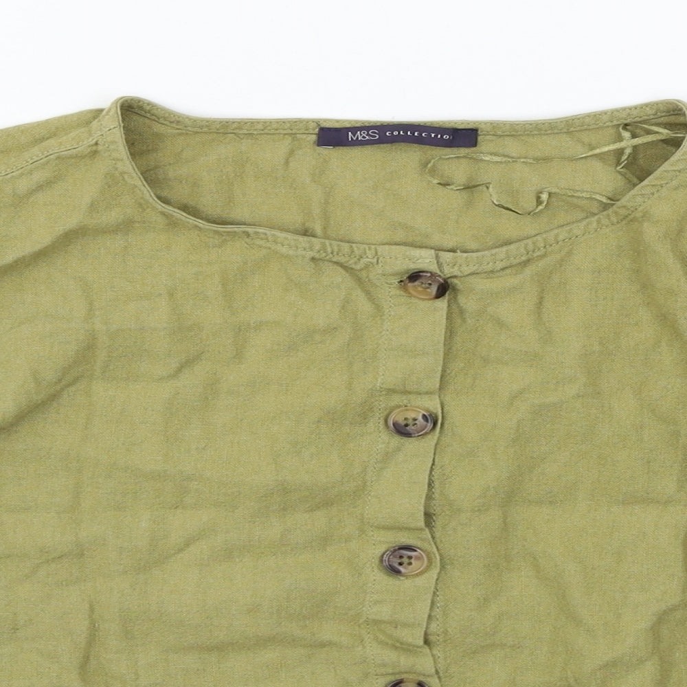 Marks and Spencer Womens Green   Basic Blouse Size 12