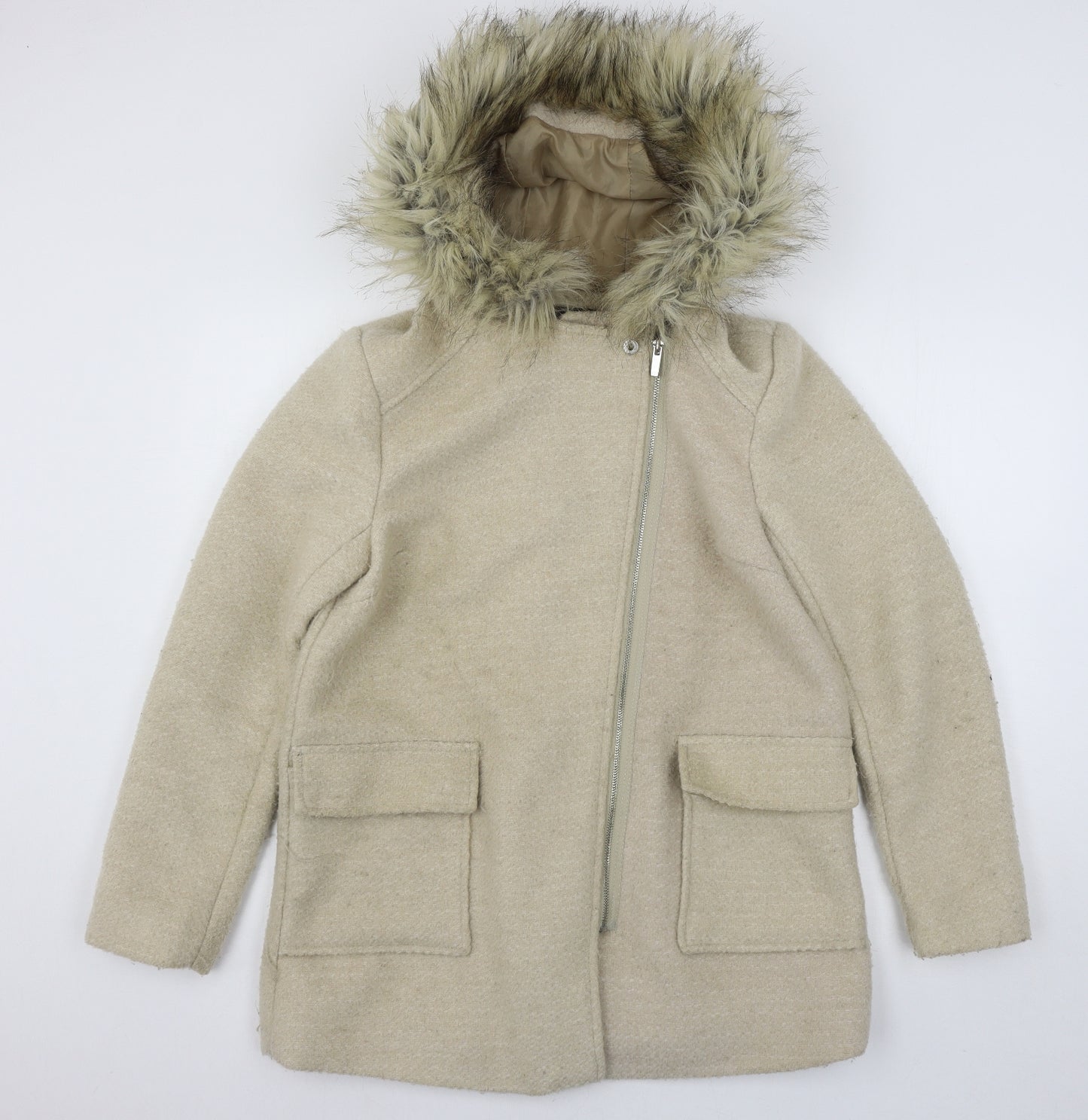 New Look Womens Beige   Parka Coat Size 14