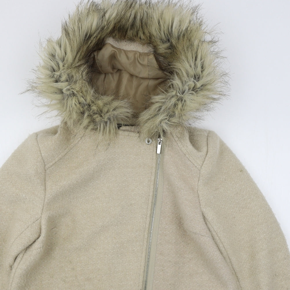 New Look Womens Beige   Parka Coat Size 14