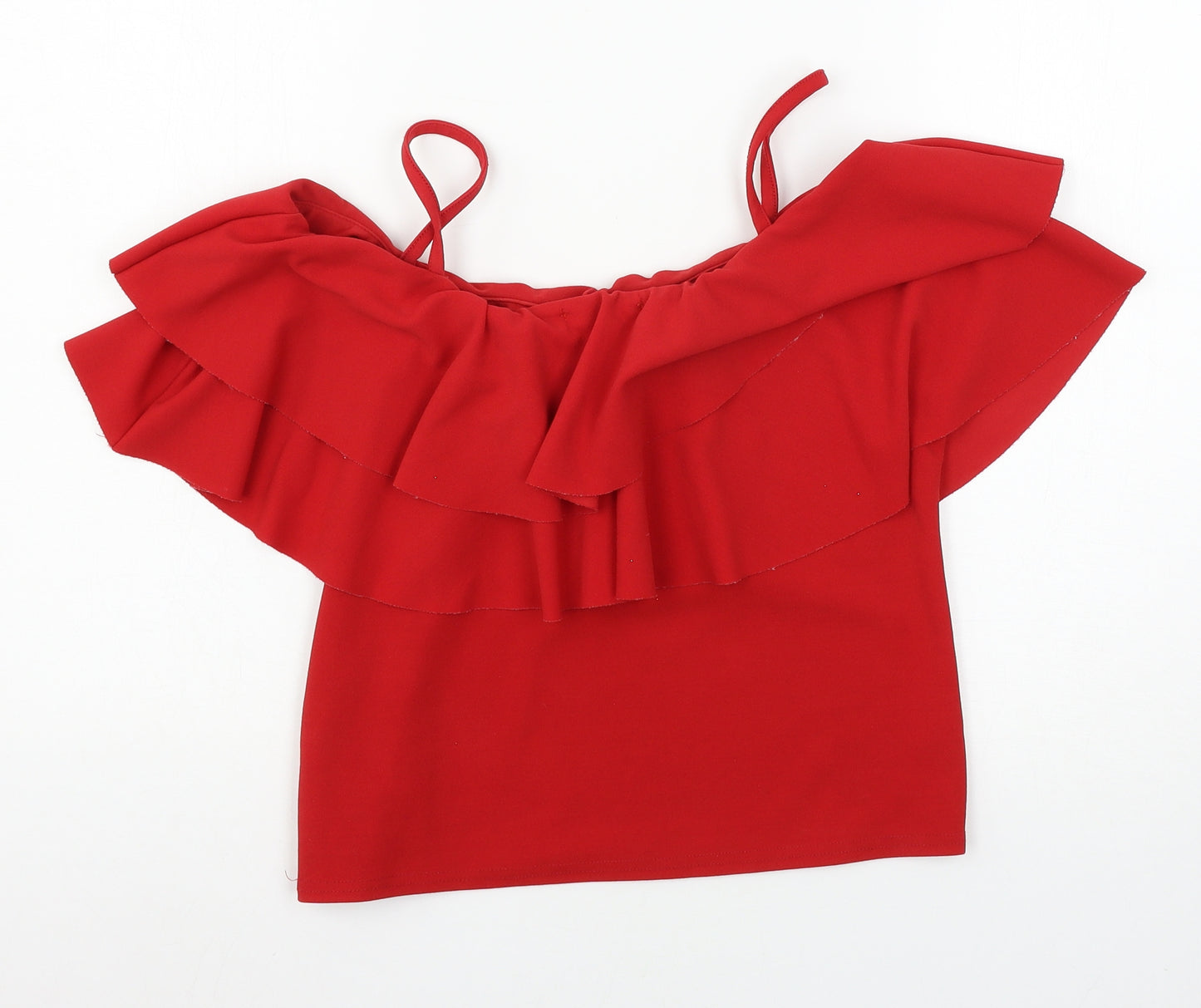 Cameo Rose Womens Red  Jersey Basic Tank Size 14  - Ruffle