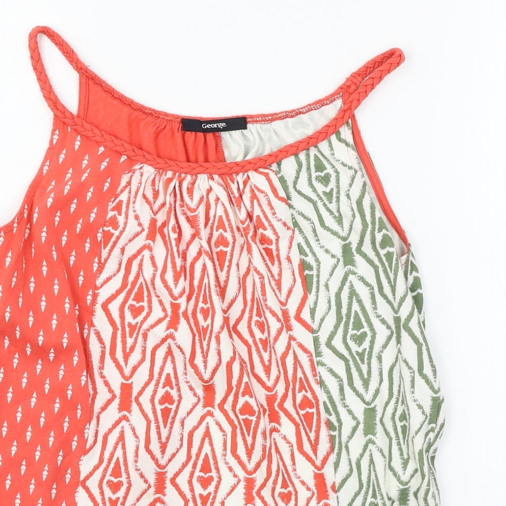 George Girls Multicoloured Geometric Jersey Basic T-Shirt Size 13-14 Years