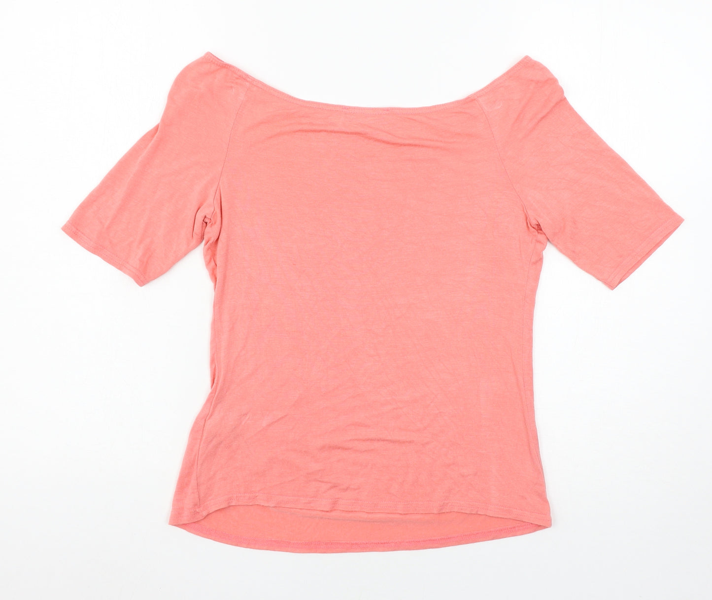 New Look Womens Pink  Jersey Basic T-Shirt Size 12