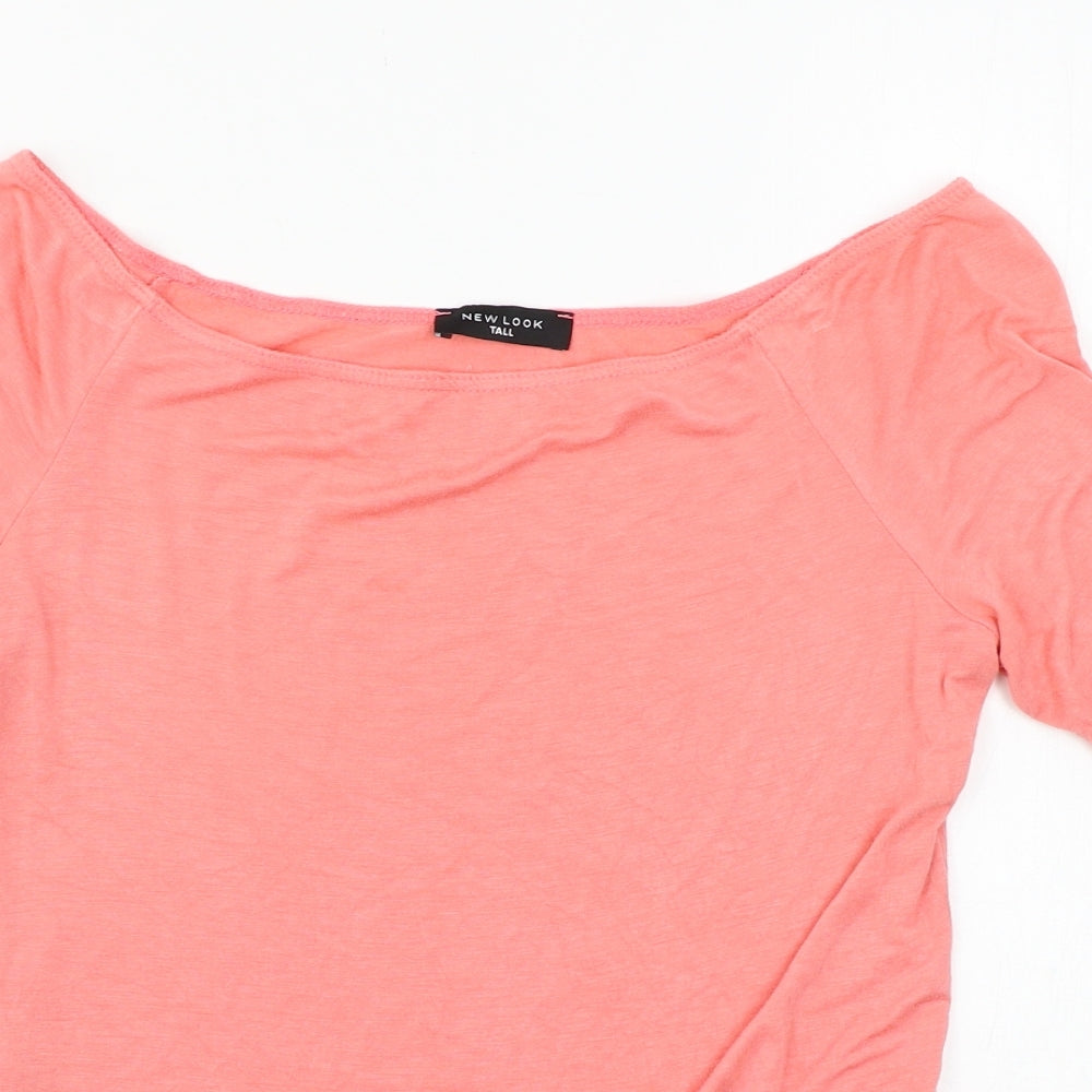 New Look Womens Pink  Jersey Basic T-Shirt Size 12