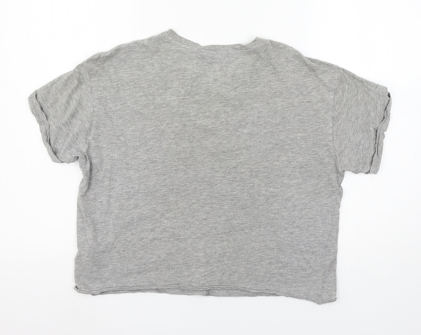 New Look Womens Grey  Jersey Basic T-Shirt Size 12  - Mermaid