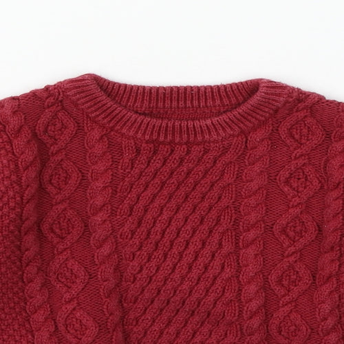 Matalan Boys Red  Knit Pullover Jumper Size 2-3 Years