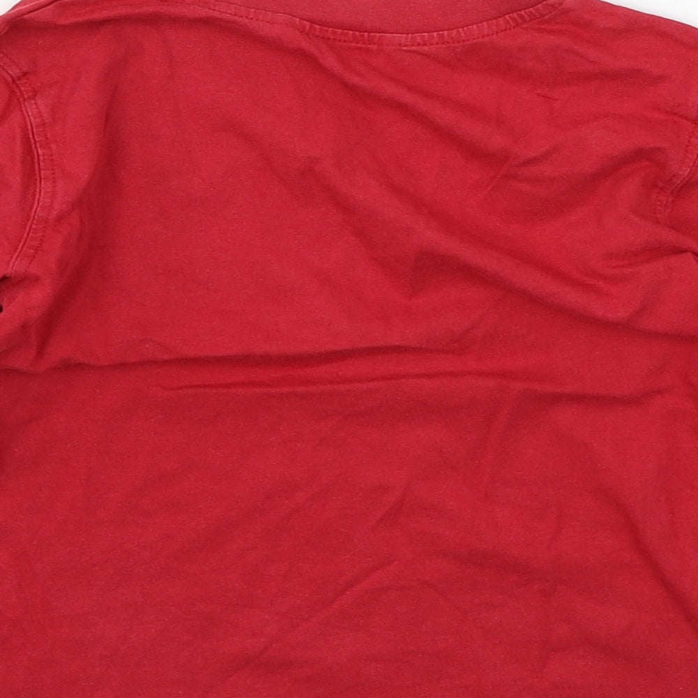 George Boys Red  Jersey Basic T-Shirt Size 4-5 Years  - Car