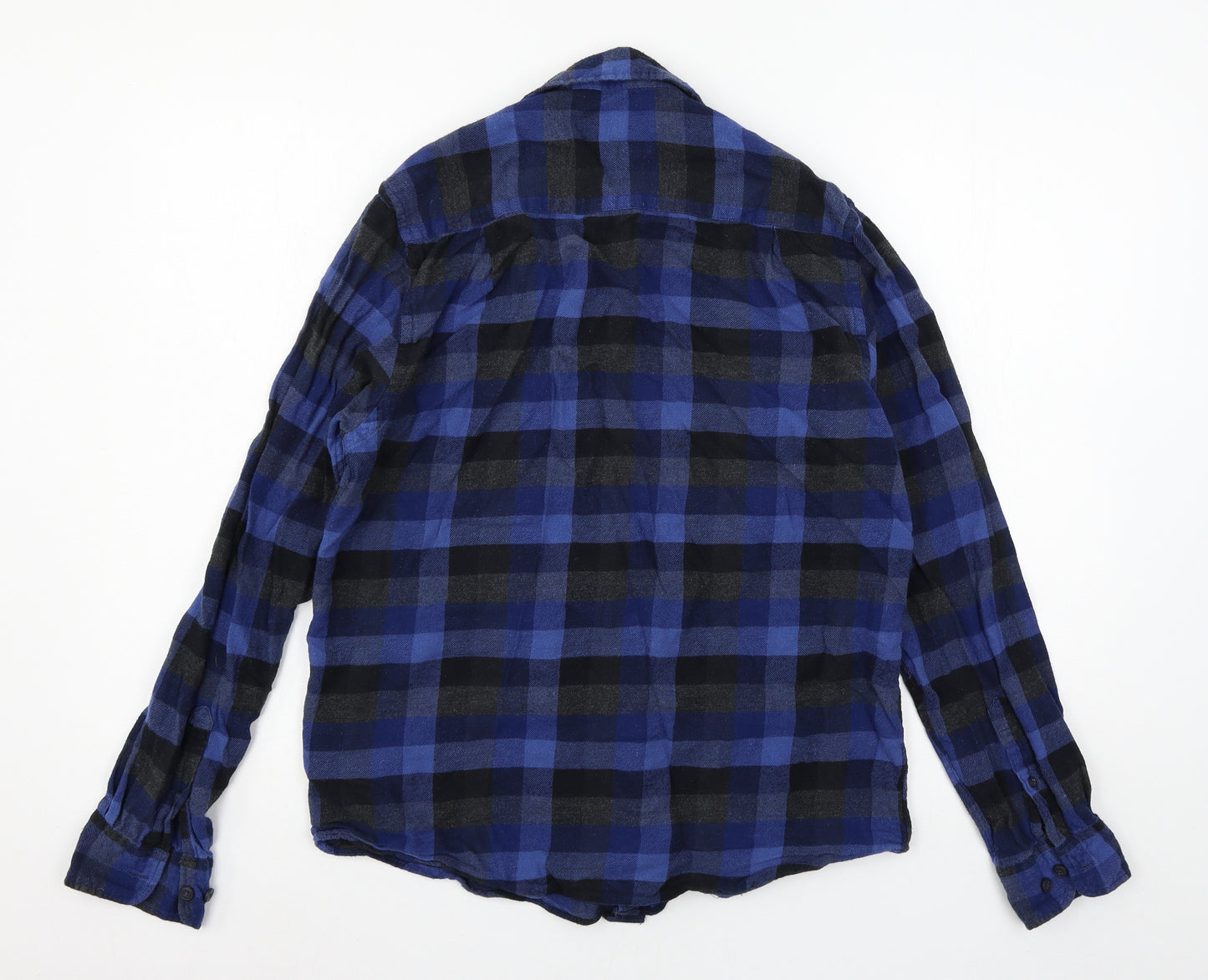 Cedar Wood State Mens Blue Check   Button-Up Size M