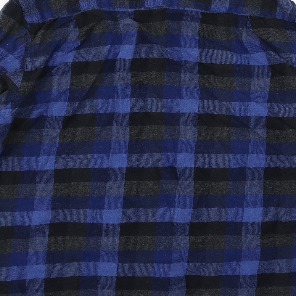 Cedar Wood State Mens Blue Check   Button-Up Size M