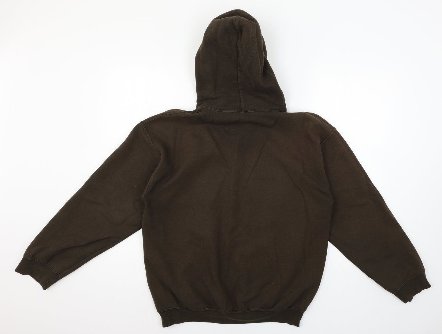 Gildan Mens Brown  Jersey Pullover Hoodie Size M  - Capture