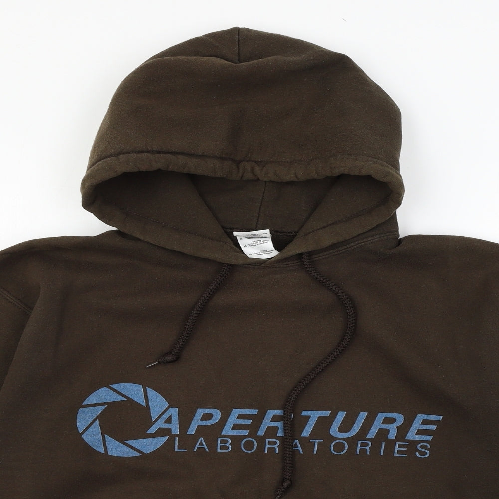 Gildan Mens Brown  Jersey Pullover Hoodie Size M  - Capture