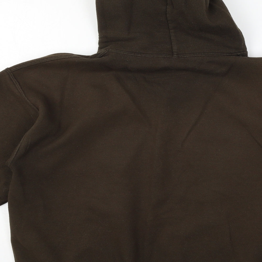 Gildan Mens Brown  Jersey Pullover Hoodie Size M  - Capture