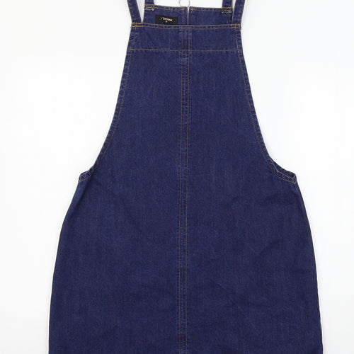 Matalan Womens Blue  Denim Pinafore/Dungaree Dress  Size 14