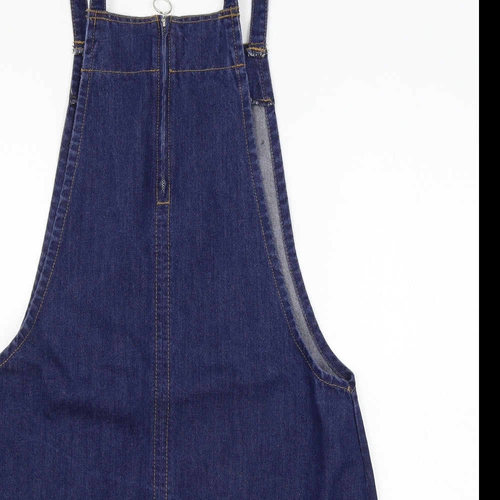 Matalan Womens Blue  Denim Pinafore/Dungaree Dress  Size 14