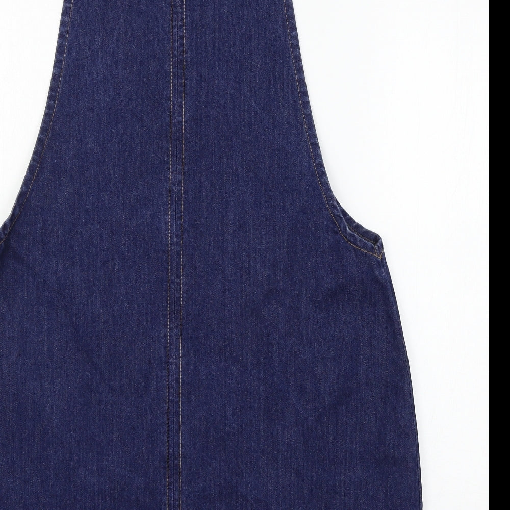 Matalan Womens Blue  Denim Pinafore/Dungaree Dress  Size 14
