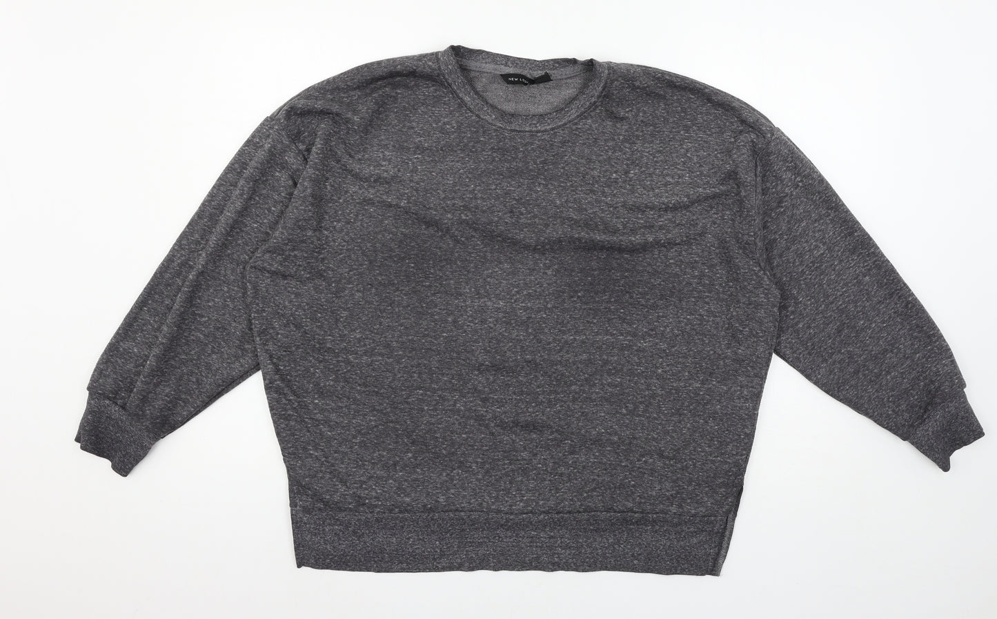 New Look Womens Grey  Jersey Pullover Sweatshirt Size 14
