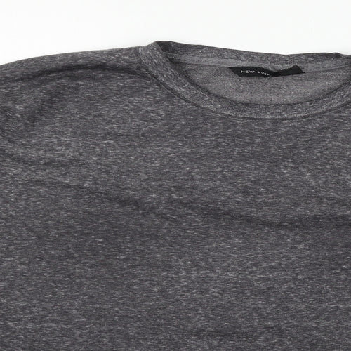 New Look Womens Grey  Jersey Pullover Sweatshirt Size 14
