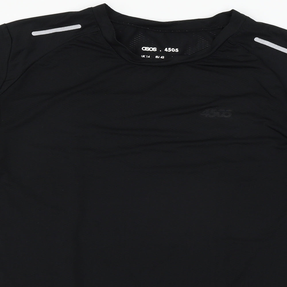 ASOS Womens Black  Jersey Basic T-Shirt Size 14