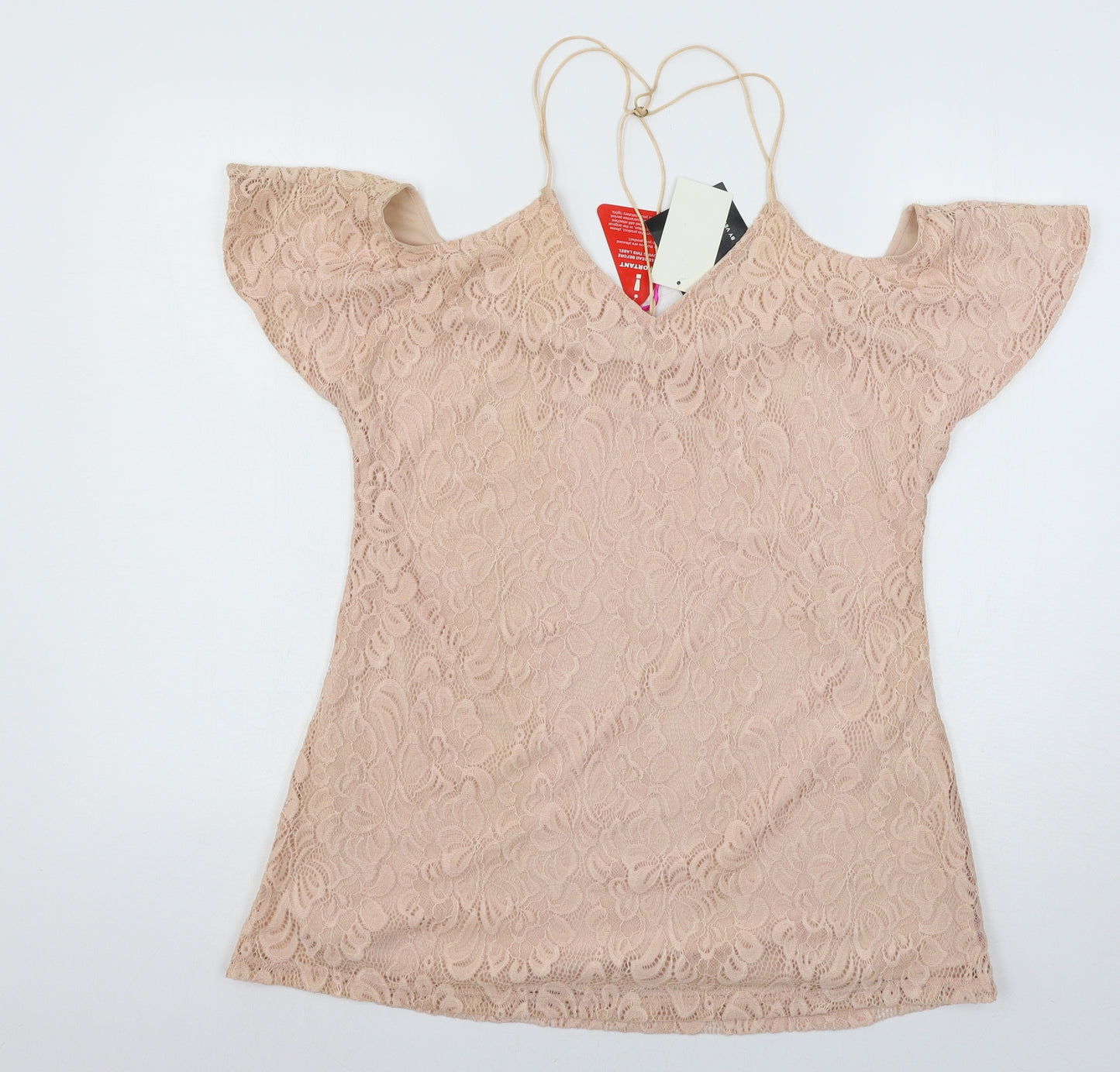 Very Womens Pink  Lace Basic Blouse Size 10