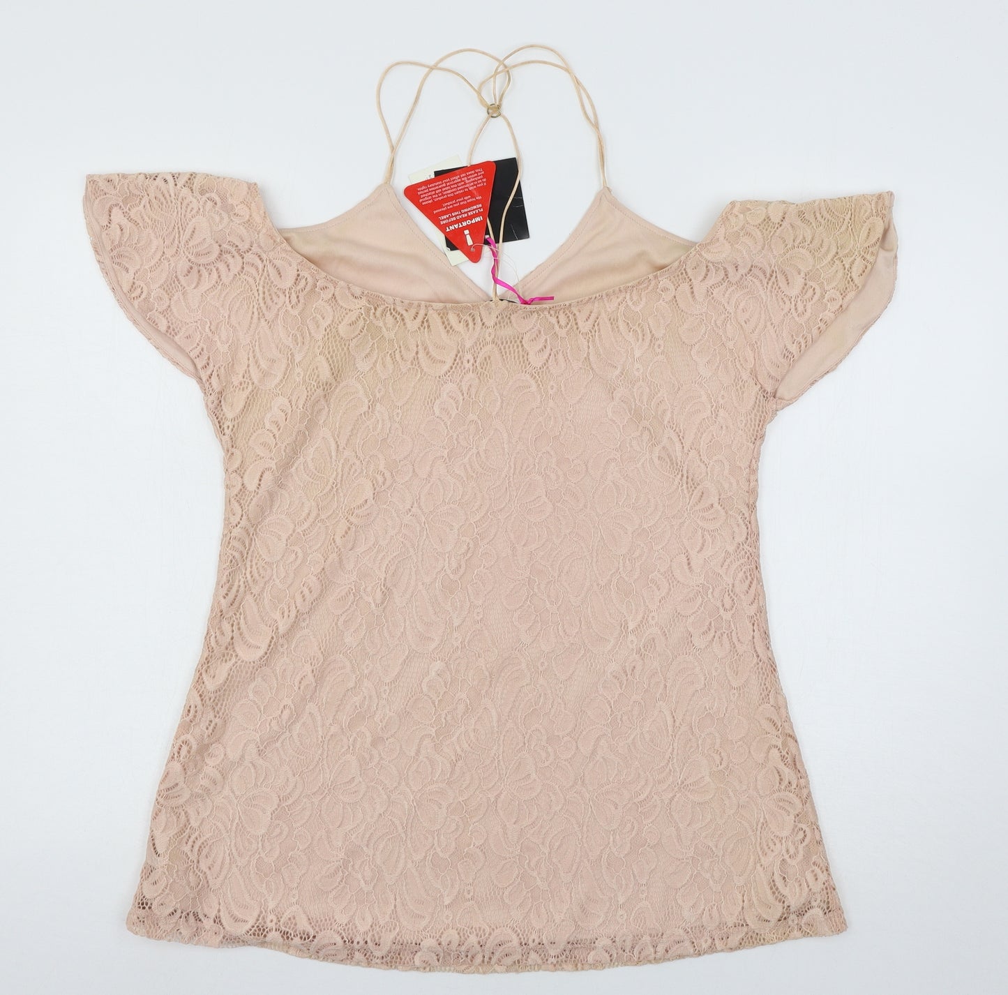 Very Womens Pink  Lace Basic Blouse Size 10