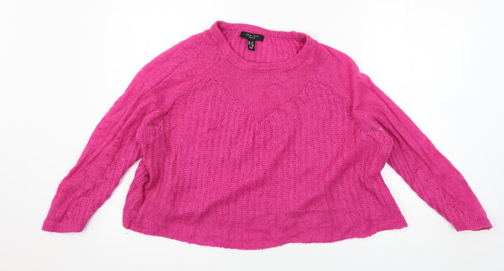New Look Womens Pink  Knit Pullover Jumper Size 10