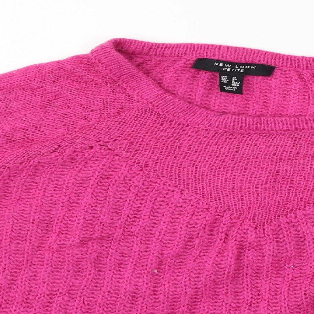 New Look Womens Pink  Knit Pullover Jumper Size 10