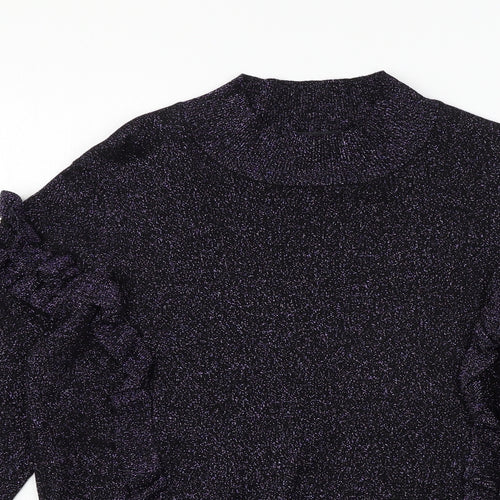 George Womens Purple  Knit Pullover Jumper Size 14