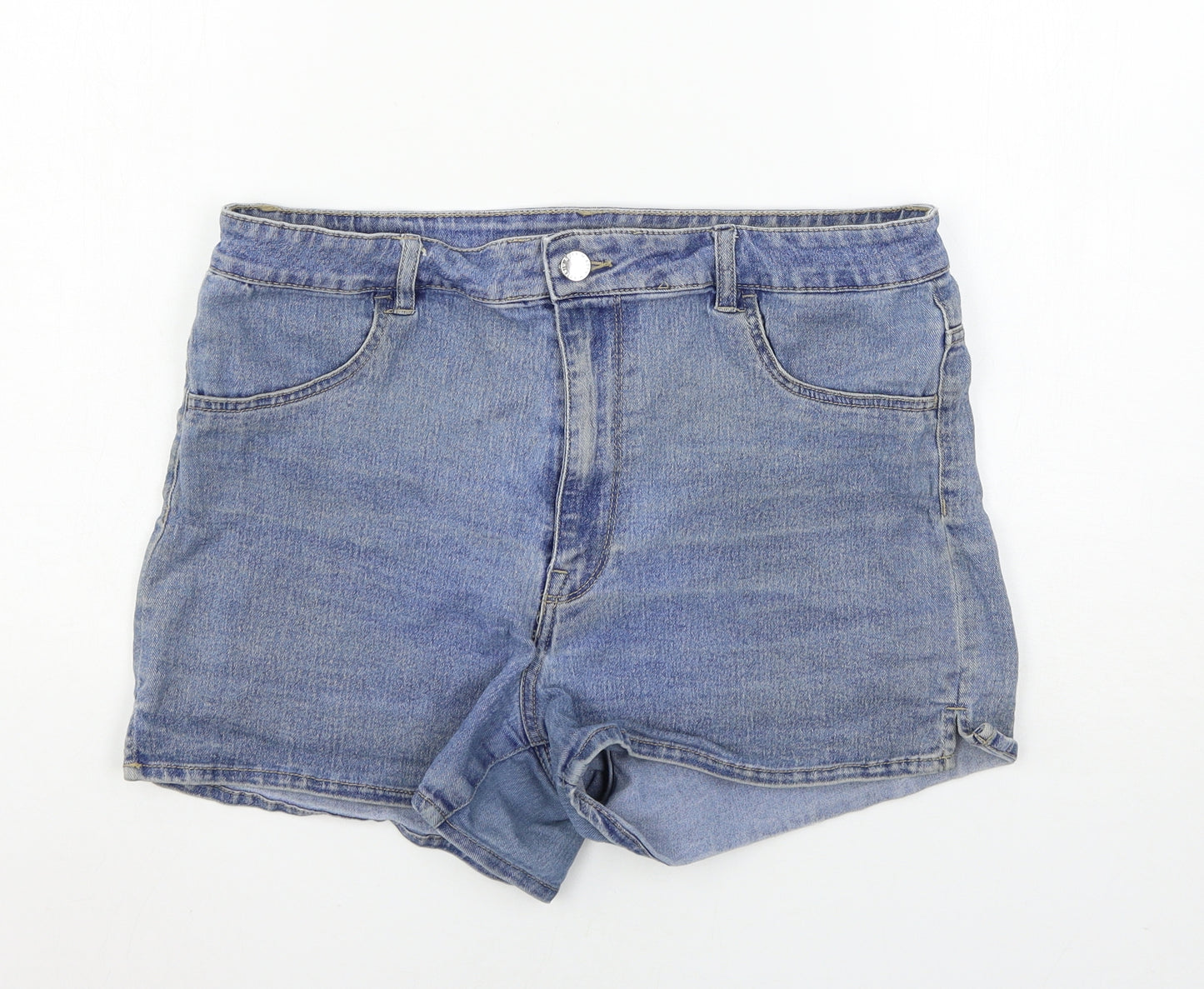 H&M Womens Blue  Denim Sailor Shorts Size 16