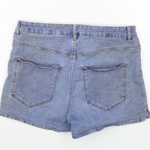 H&M Womens Blue  Denim Sailor Shorts Size 16