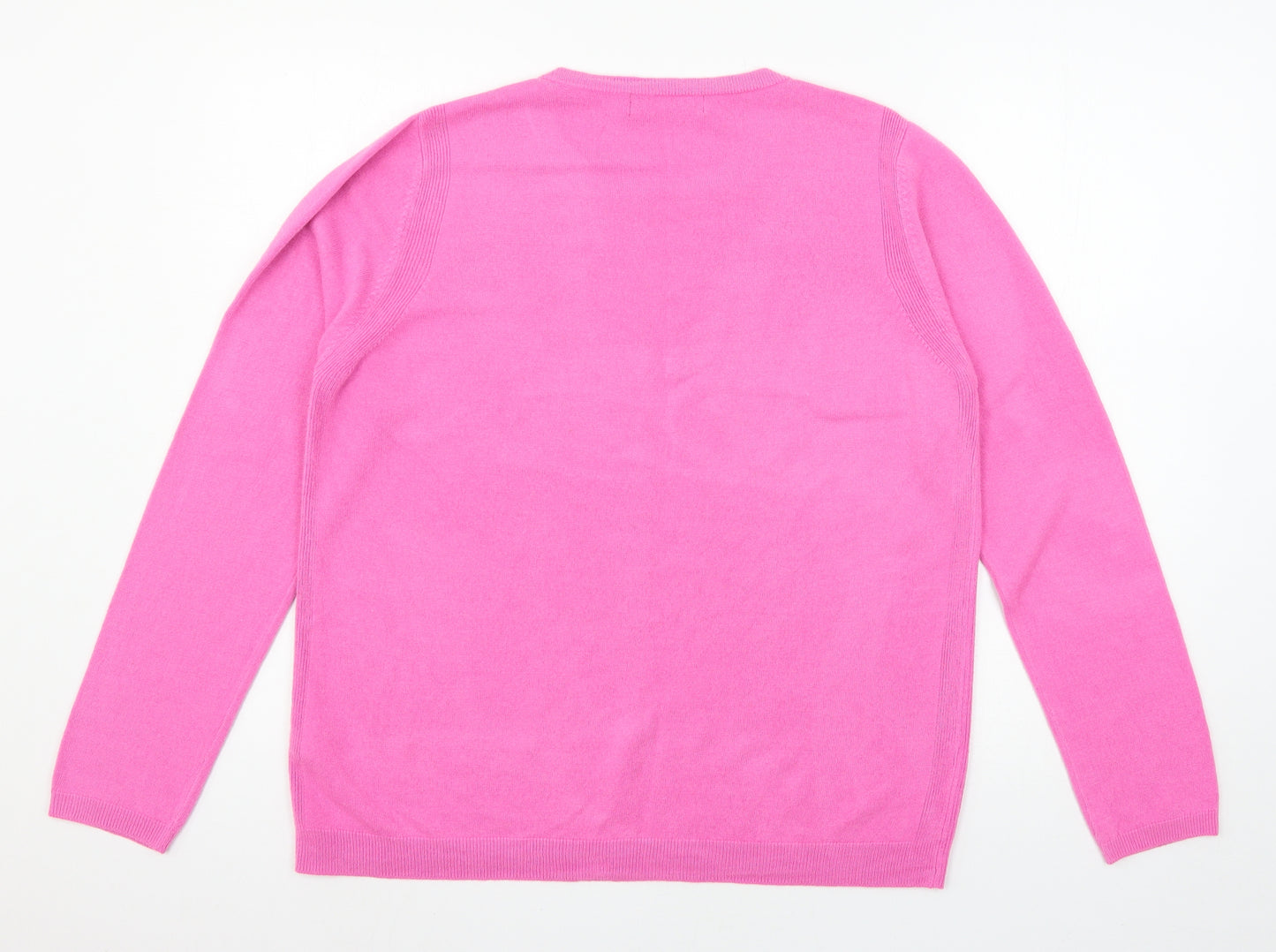 Marks and Spencer Womens Pink  Knit Pullover Jumper Size 16