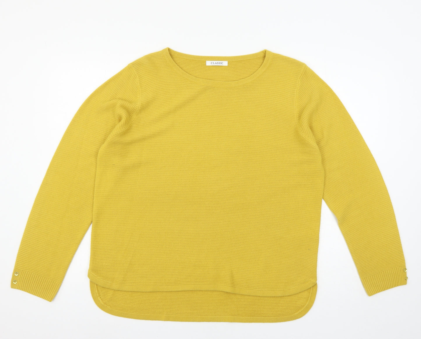 Marks and Spencer Womens Yellow  Knit Pullover Jumper Size 16