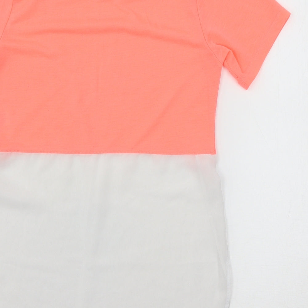 Select Womens Pink  Jersey Basic T-Shirt Size 8