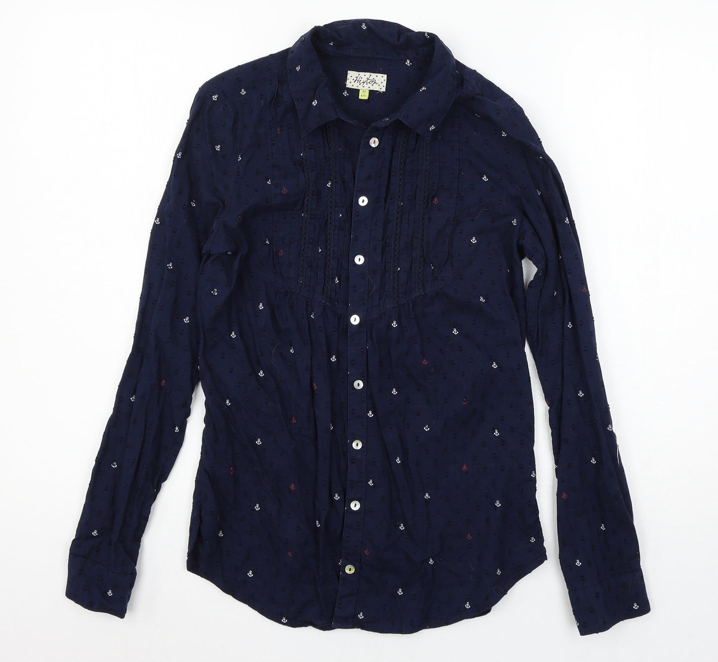 Heyton Womens Blue   Basic Button-Up Size 8