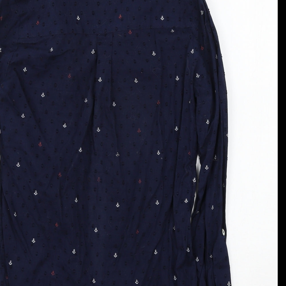 Heyton Womens Blue   Basic Button-Up Size 8