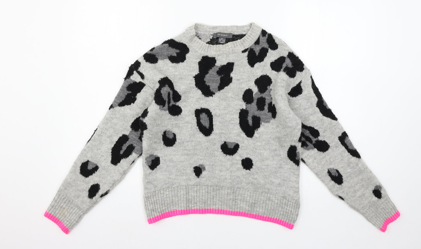 Primark Womens Grey  Knit Pullover Jumper Size 4