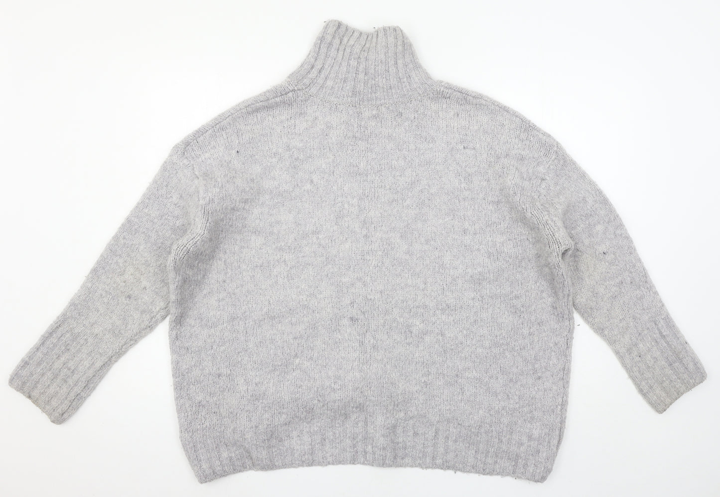 H&M Womens Grey  Knit Pullover Jumper Size L
