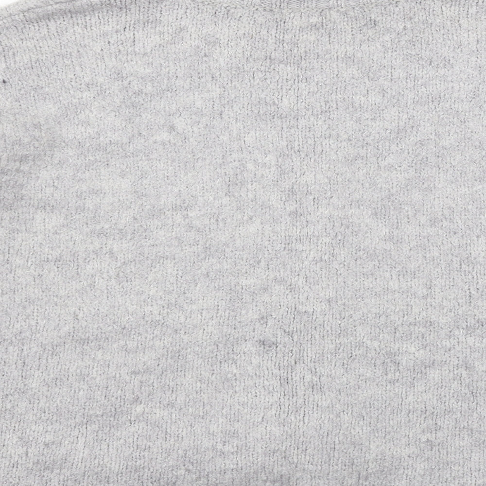 H&M Womens Grey  Knit Pullover Jumper Size L