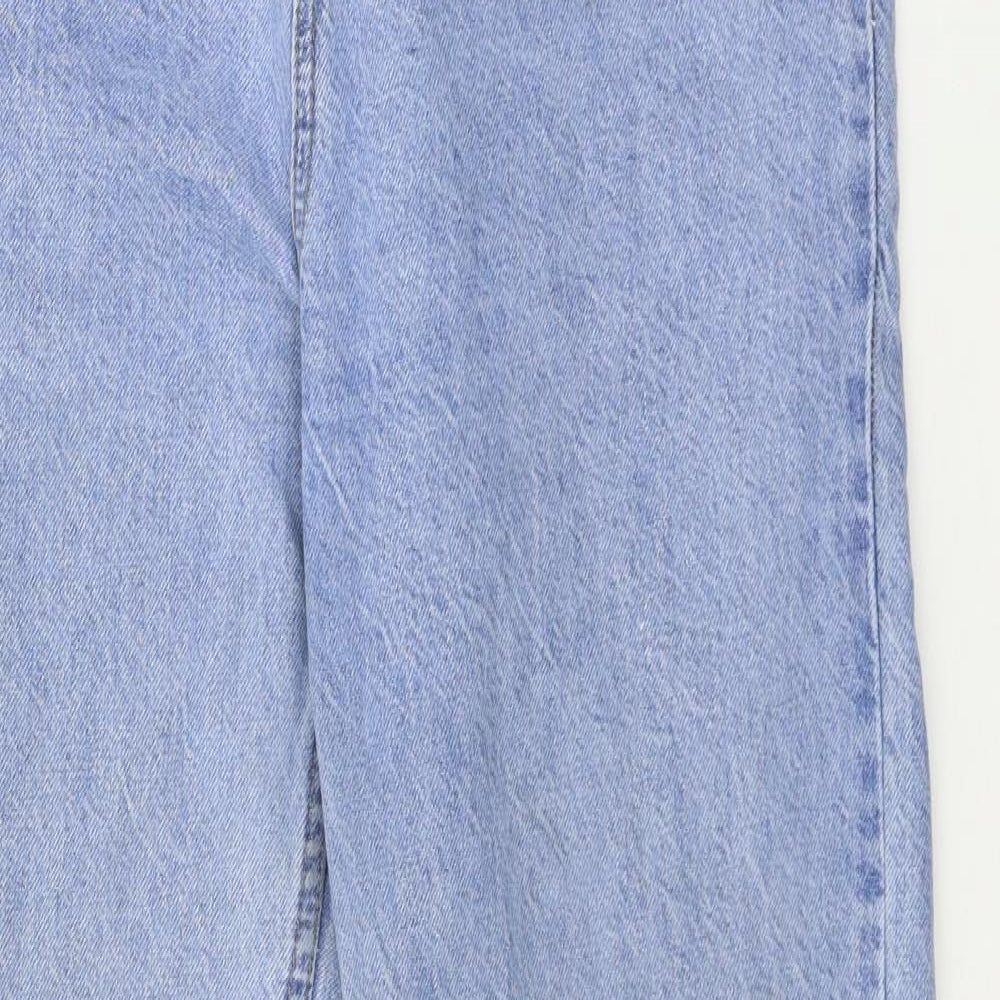 Denim & Co. Womens Blue  Denim Straight Jeans Size 10 L31 in