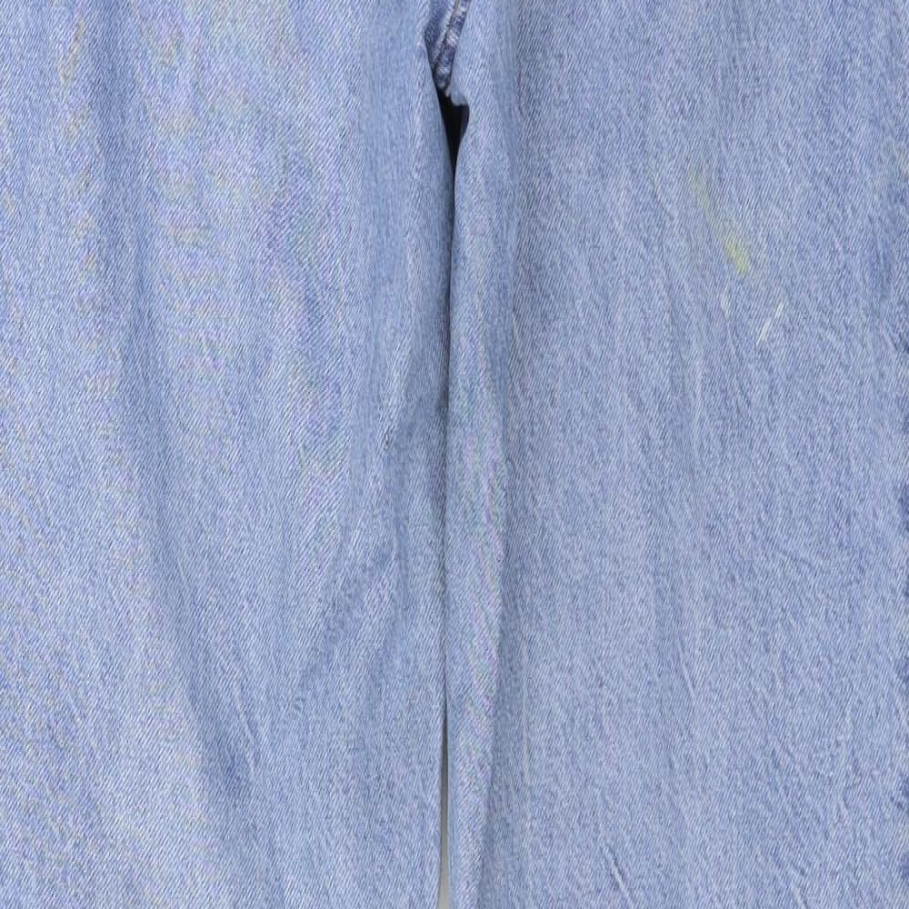 Denim & Co. Womens Blue  Denim Straight Jeans Size 10 L31 in