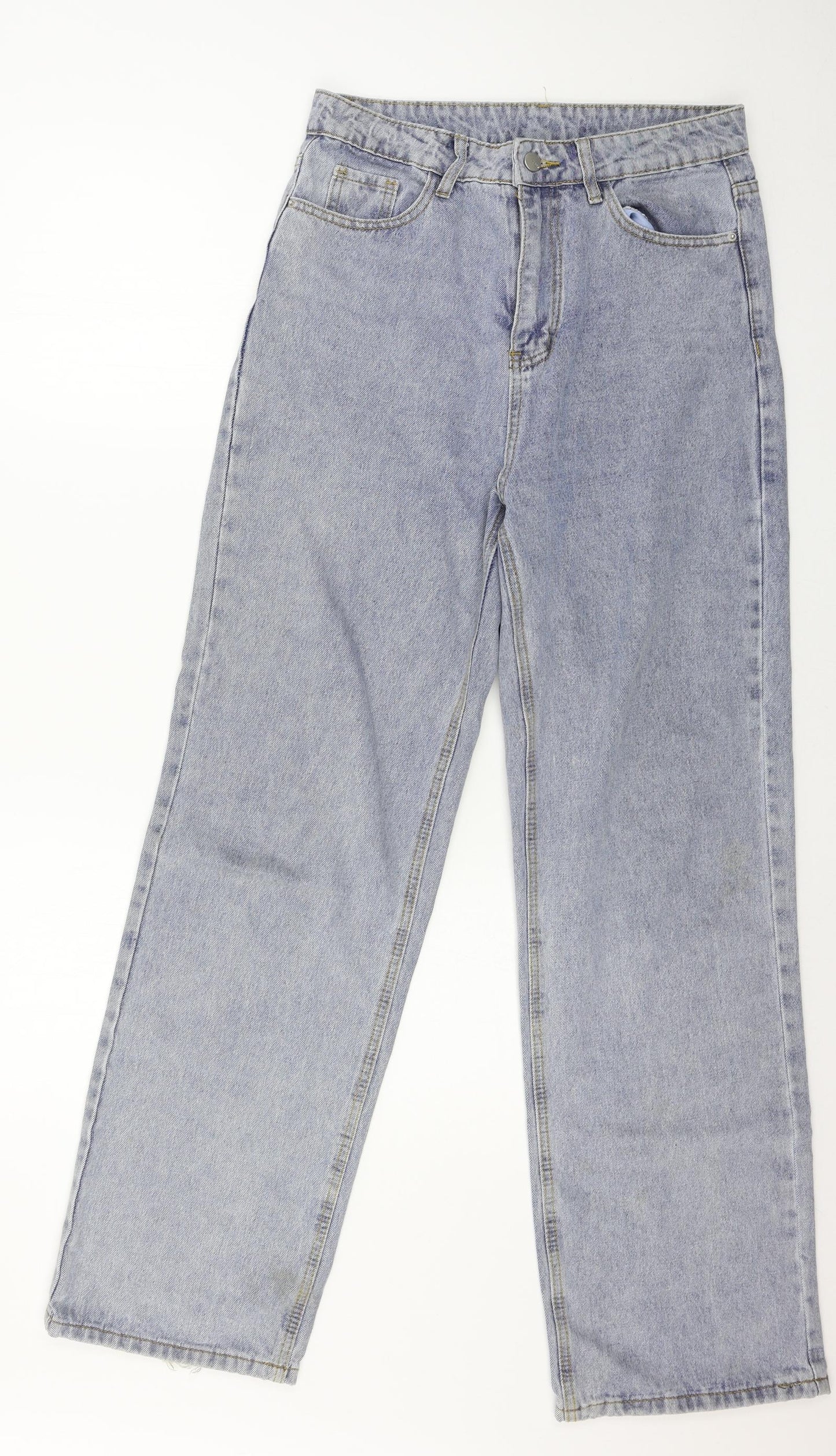SheIn Womens Blue  Denim Straight Jeans Size M L30 in