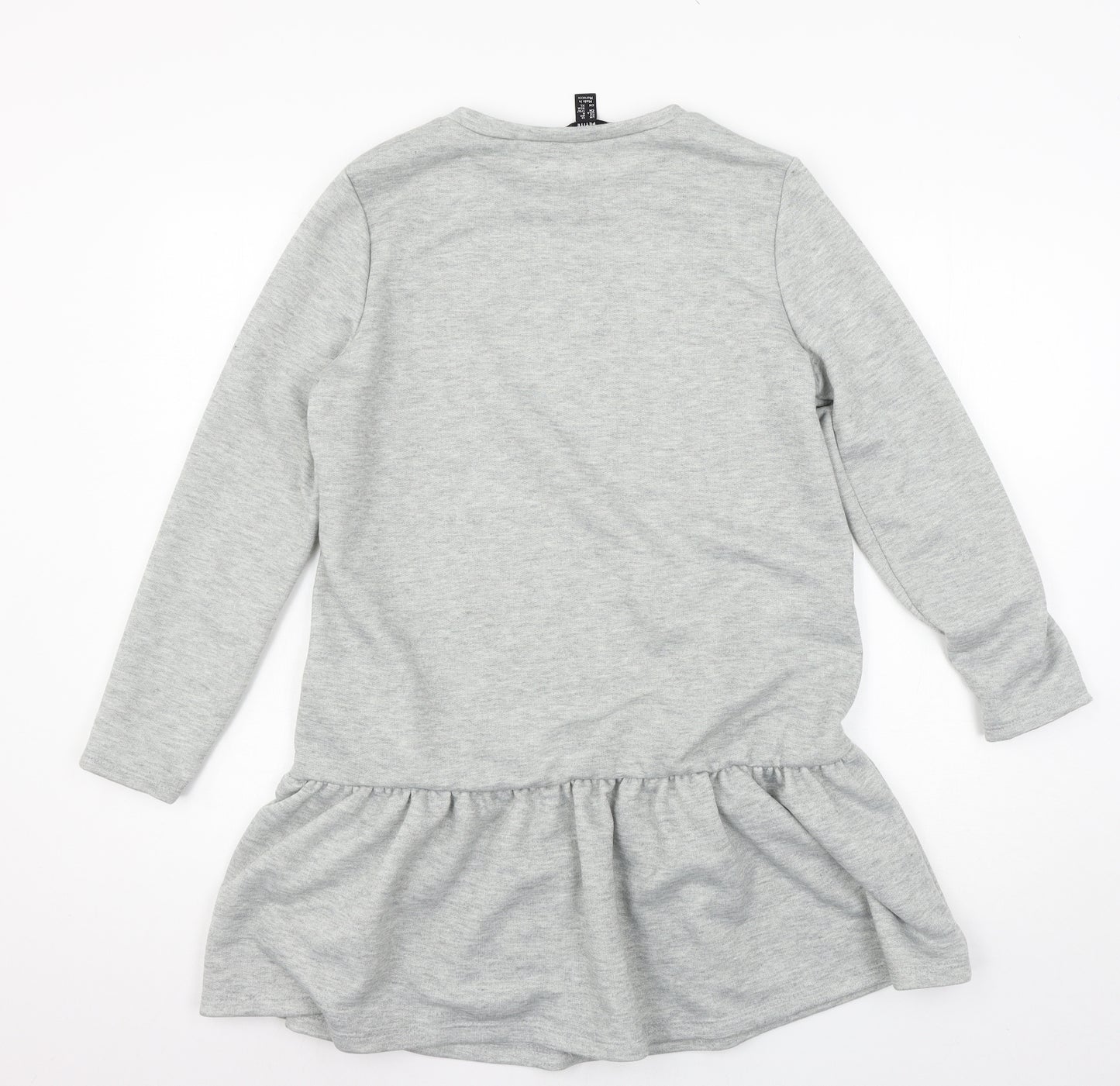 New Look Womens Grey  Jersey Pullover Sweatshirt Size 12