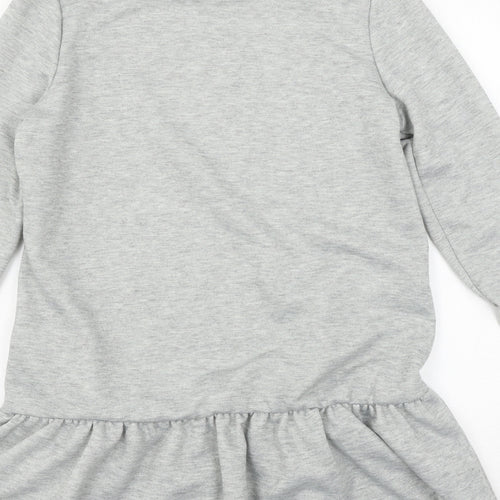 New Look Womens Grey  Jersey Pullover Sweatshirt Size 12