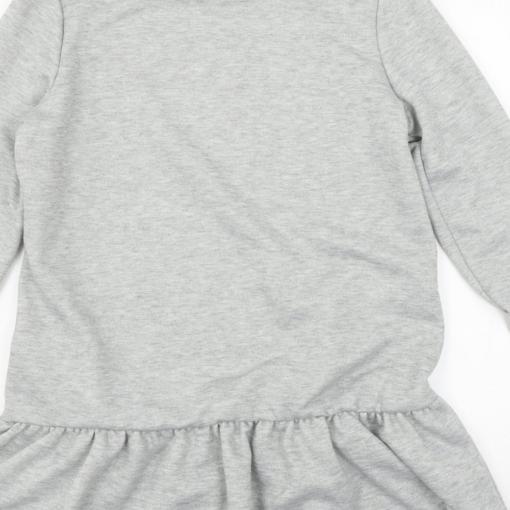 New Look Womens Grey  Jersey Pullover Sweatshirt Size 12