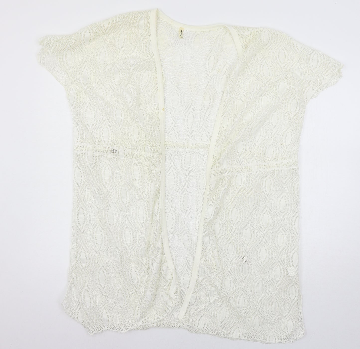 India Collection Womens White  Knit Cardigan Jumper One Size